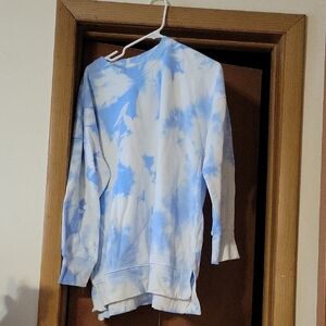 SO Blue and White Tie-Dye Sweatshirt